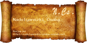 Nadolyanszki Csaba névjegykártya